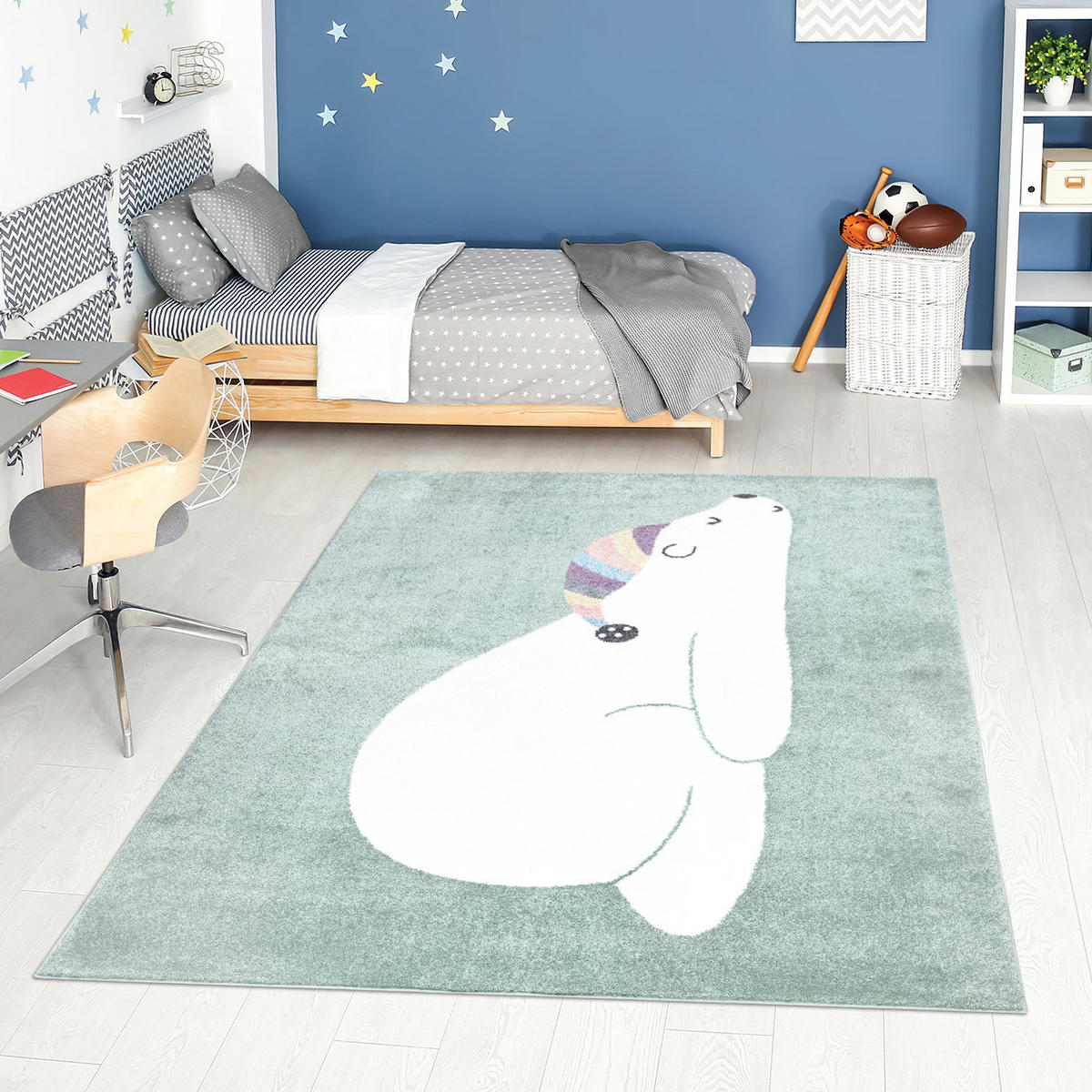 KINDERTEPPICH Anime 921 Grün 160x230 cm - Grün, Textil (160/230cm) - carpet city