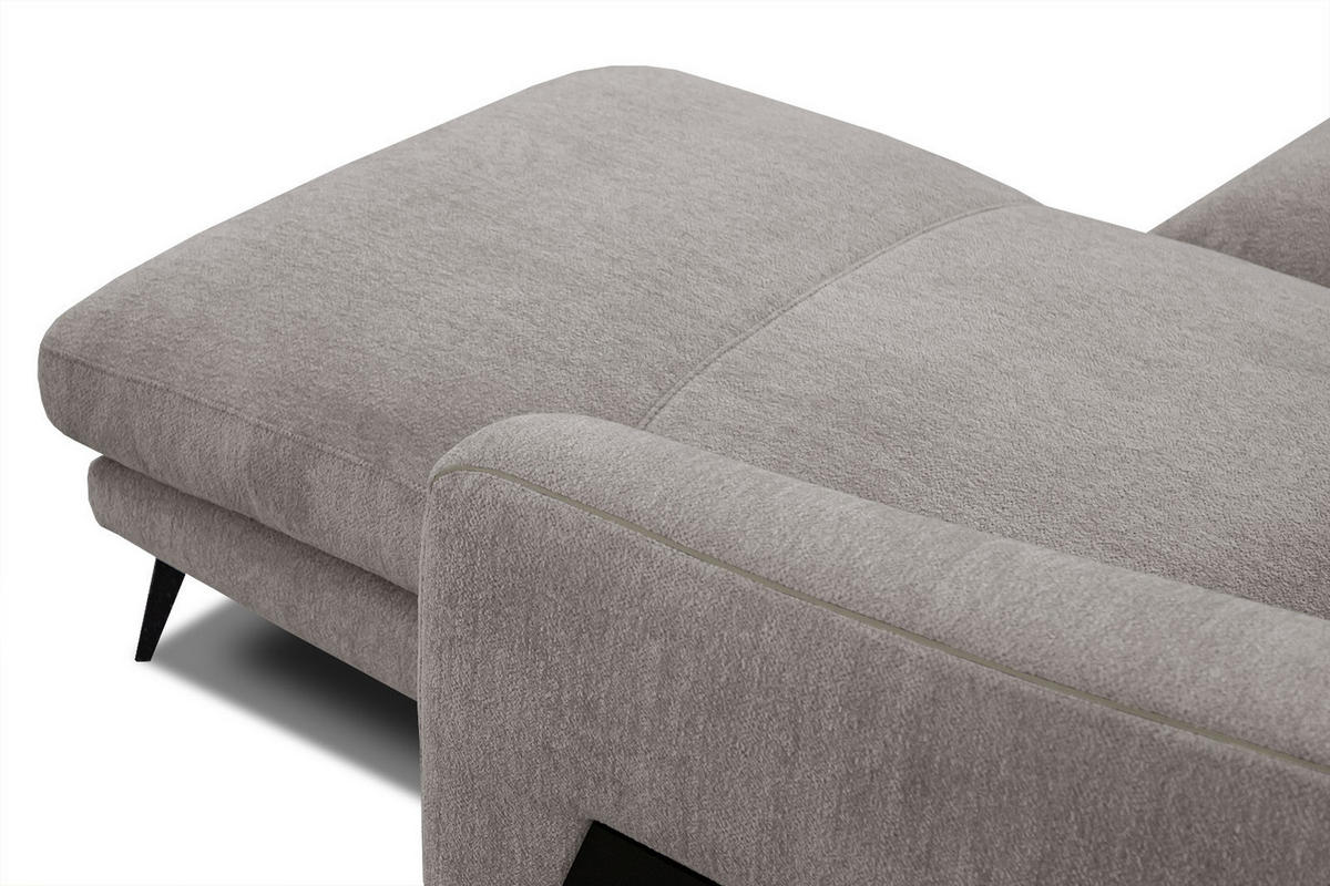 ECKSOFA WINTER 4-Sitzer, taupe - Taupe/Schwarz, Holzwerkstoff/Textil (293/172cm) - Courtois Laville
