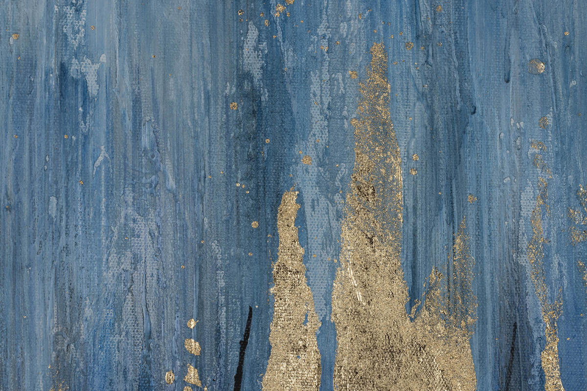 ACRYLBILD HANDGEMALT 60/60 cm - Blau, Holz/Textil (60/60cm) - KUNSTLOFT