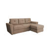 ECKSOFA Bellano Ecksofa L-Form- links oder rechts montierbar, braun - Braun, Holz (243/156cm) - Panda Möbel