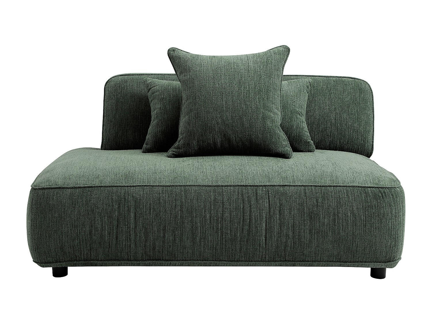 RECAMIERE ohne Schlaffunktion - 1 Person - stoff - grün Lelaco - Grün, Textil (145/74/105cm) - Vente-Unique