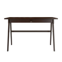 SCHREIBTISCH Edda, 120/65/75 cm in Palisanderfarbe, Buchenholz - Wengefarben, Holz/Buchenholz (65/120/75.5cm) - Visby