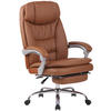 BÜROSTUHL XL Troja, Kunstleder Hellbraun - Hellbraun, Textil/Metall (67/122/67cm) - TPFLiving