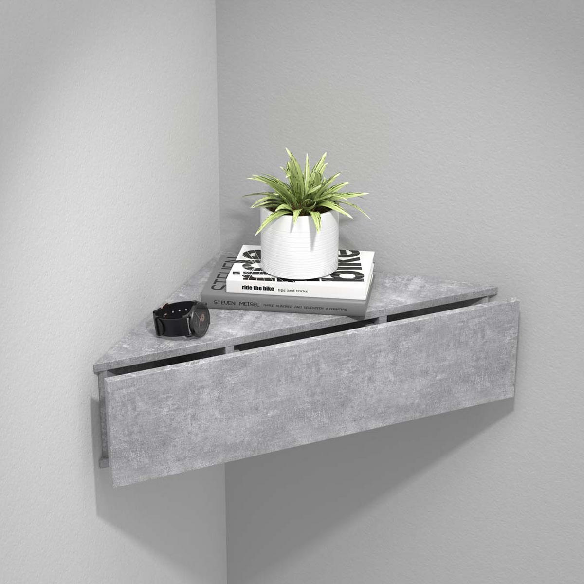 NACHTKÄSTCHEN 60/15/42,4 cm  in Grau  - Grau, MODERN, Holzwerkstoff (60/15/42,4cm) - MID.YOU
