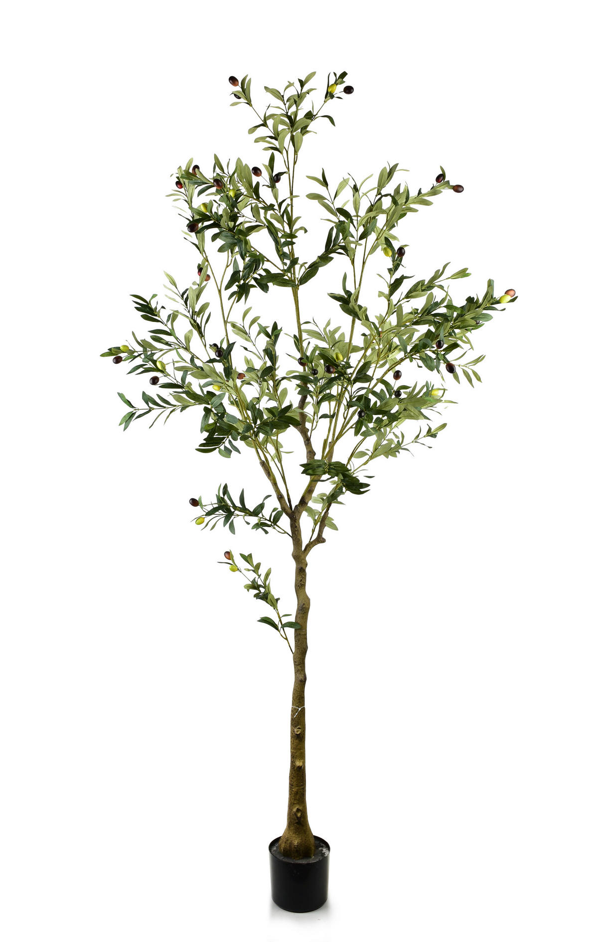 KUNSTBLUME Olives Grün Braun 180/180/180 cm Kunstoff - Braun/Grün, Kunststoff (180cm) - Mondex