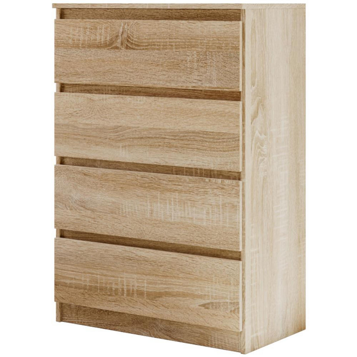 KOMMODE Lemon 70 cm mit vier Schubladen eiche Sonoma - Sonoma Eiche, Holzwerkstoff (70/102/39cm) - Beautysofa
