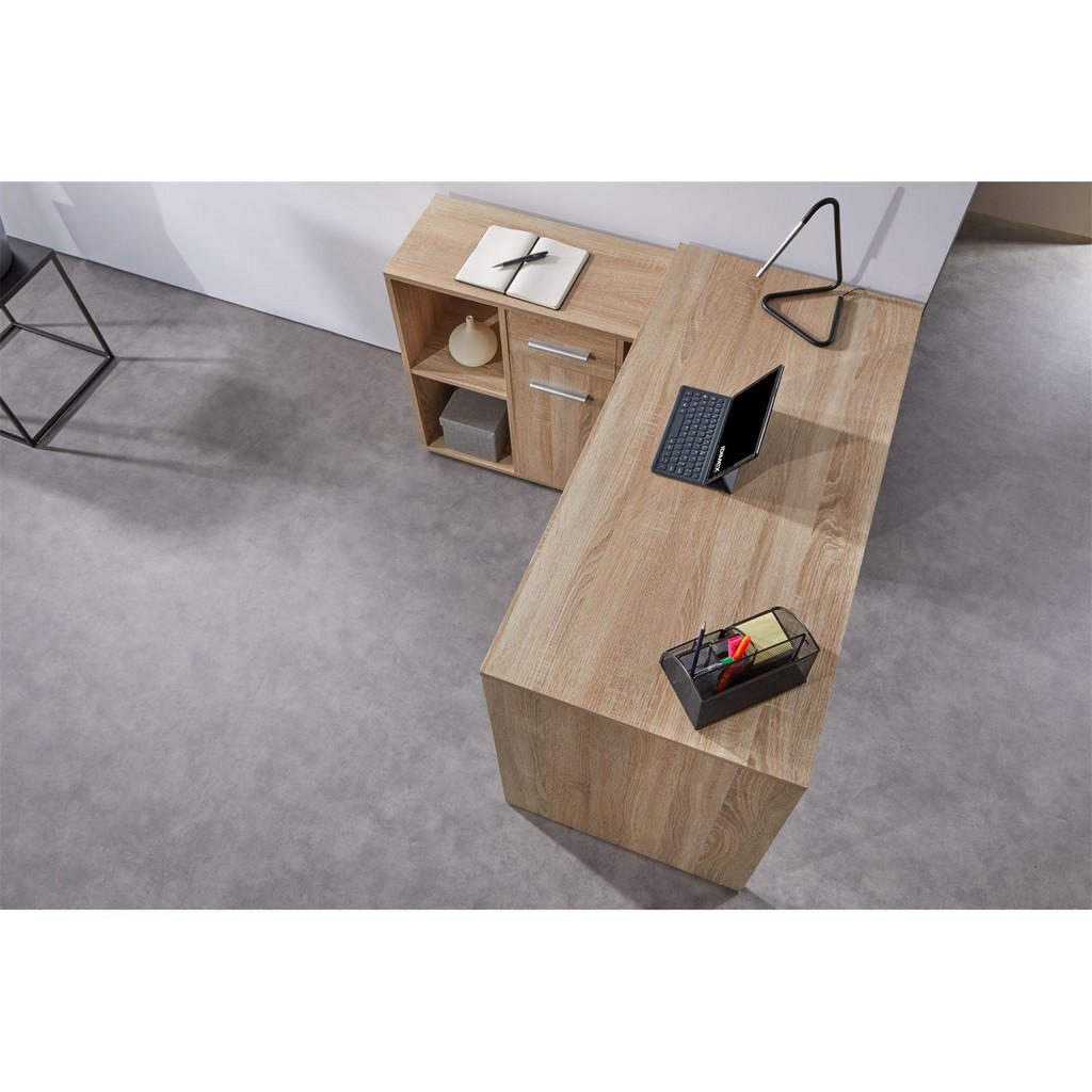 Thumbnail - CARO-Möbel Schreibtisch, Sonoma Eiche, Holzwerkstoff, Mode, 120x75x122 cm, Arbeitszimmer, Schreibtische, Schreibtischkom...