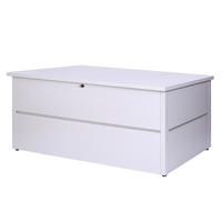 GARTENTRUHE ABSCHLIEßBAR eckig Hellgrau - Hellgrau, Metall (185/69/85cm) - MCW