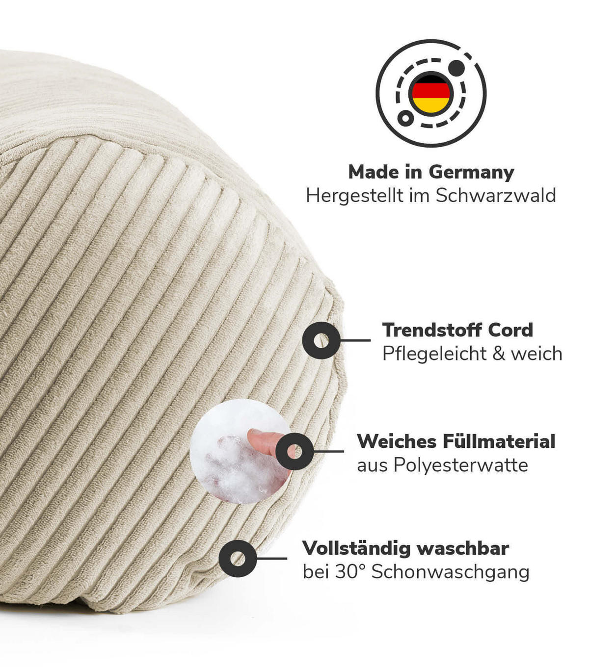 XXL-NACKENROLLE Das Nickerchen - Beige, Textil (25/70cm) - Mokebo