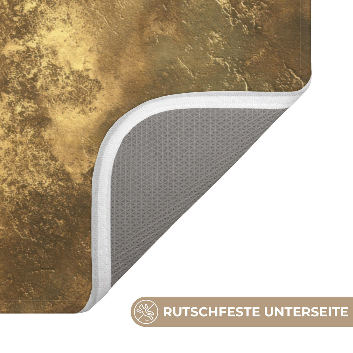 WC-VORLEGER Antik - Metallic-Look - Gold Toilettenvorleger 55x60 cm - Goldfarben, Kunststoff/Textil (55/1cm) - OnlyWow