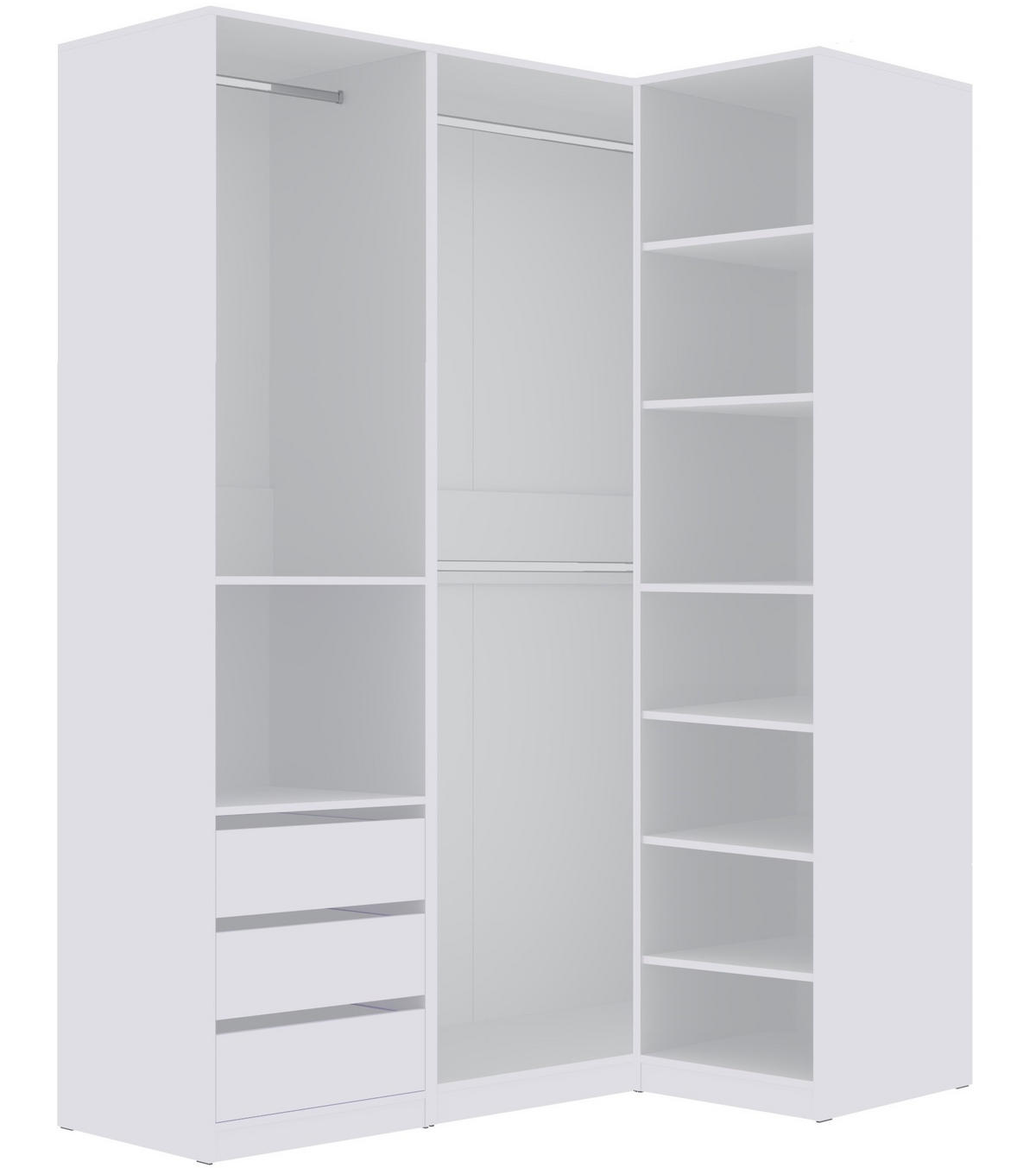 SCHRANK TRES J/B Weiß 210/206/51 cm - Weiß, Holzwerkstoff (210/210/51cm)