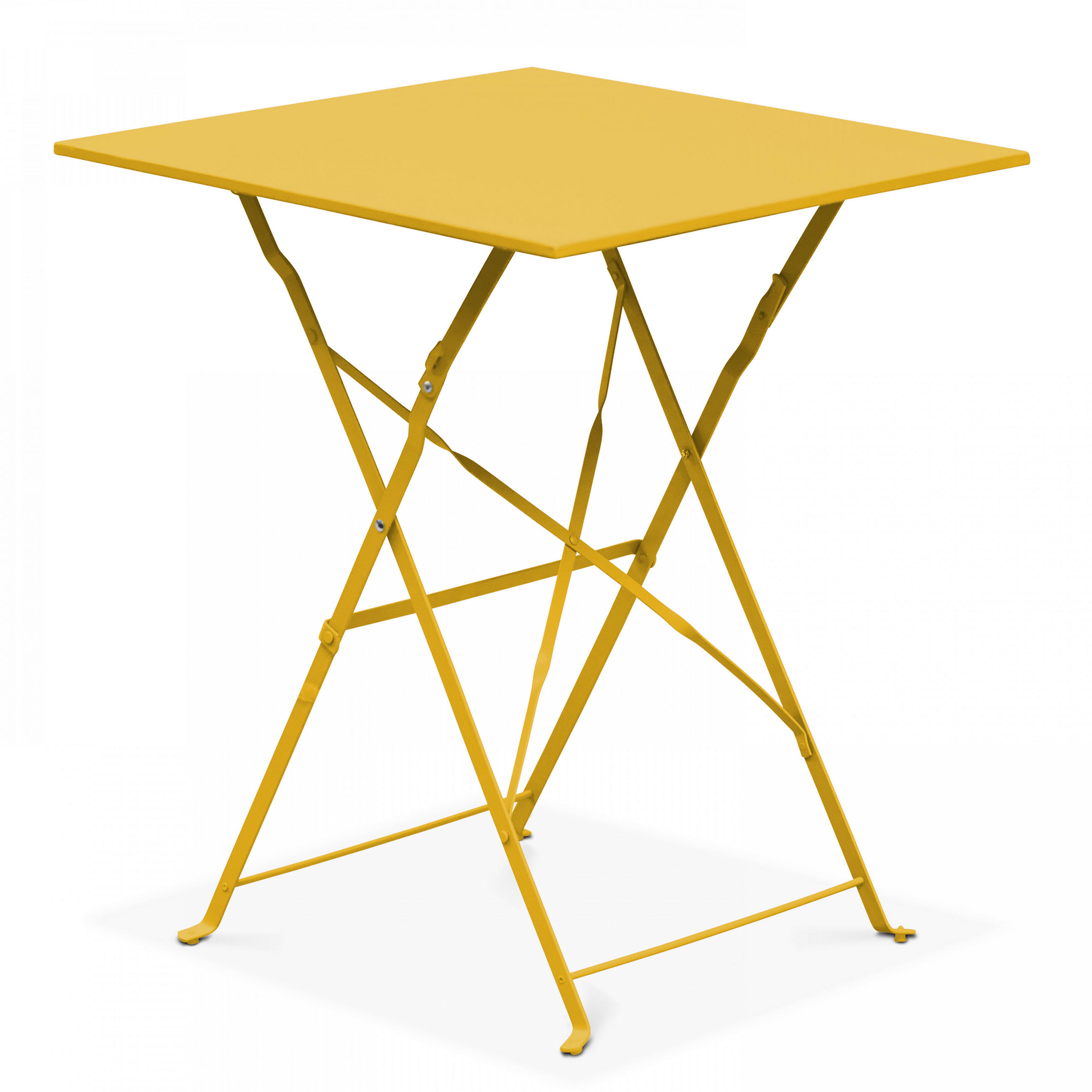 GARTENTISCH , klappbar, Gelb - Gelb, Metall (60/60/71cm) - Oviala