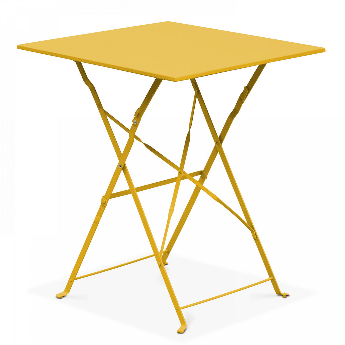GARTENTISCH , klappbar, Gelb - Gelb, Metall (60/60/71cm) - Oviala