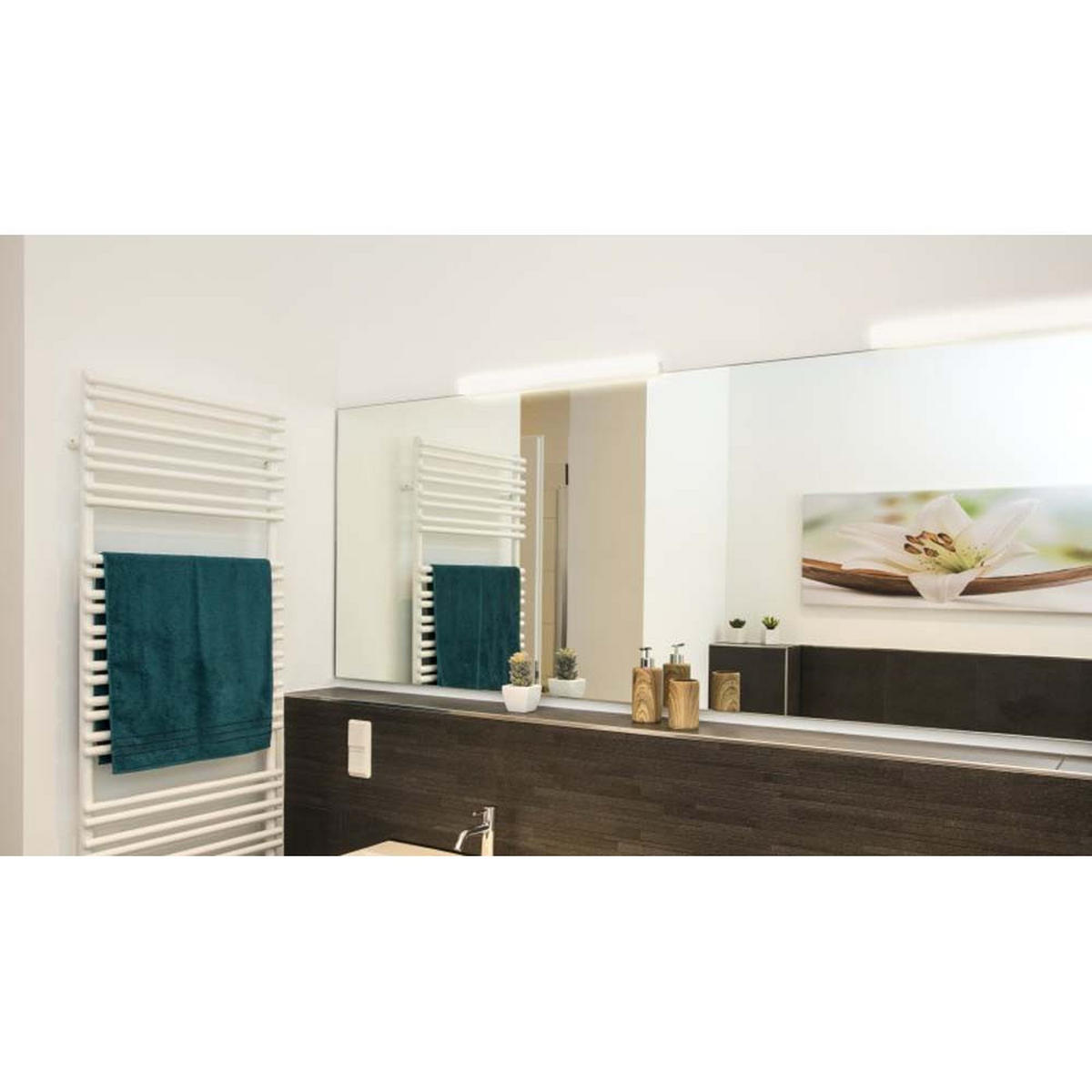 LED WANDLEUCHTE Silber Weiß - Weiß, Metall (5.6/3.8/59.6cm)