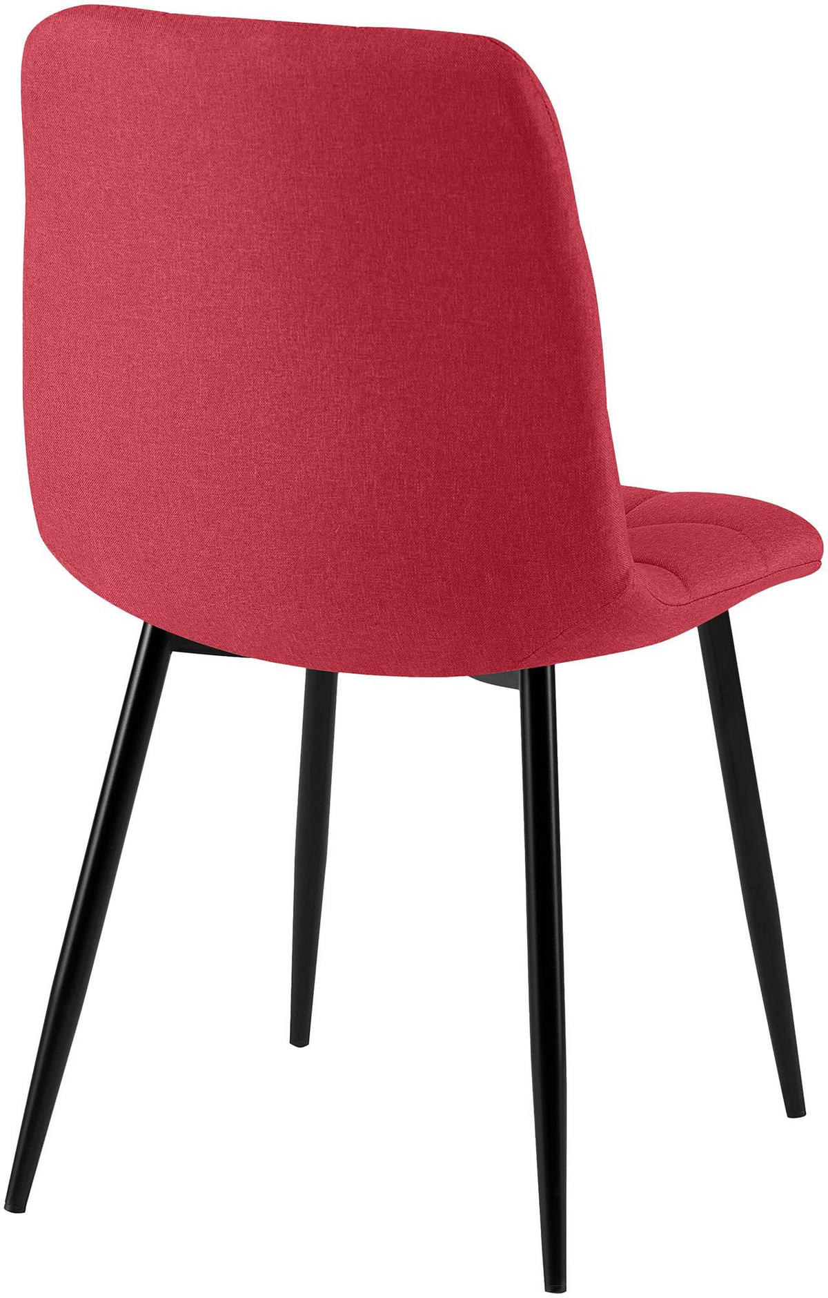 STUHL Stoff Rot - Rot/Schwarz, Textil/Metall (45/84/55cm) - CLP