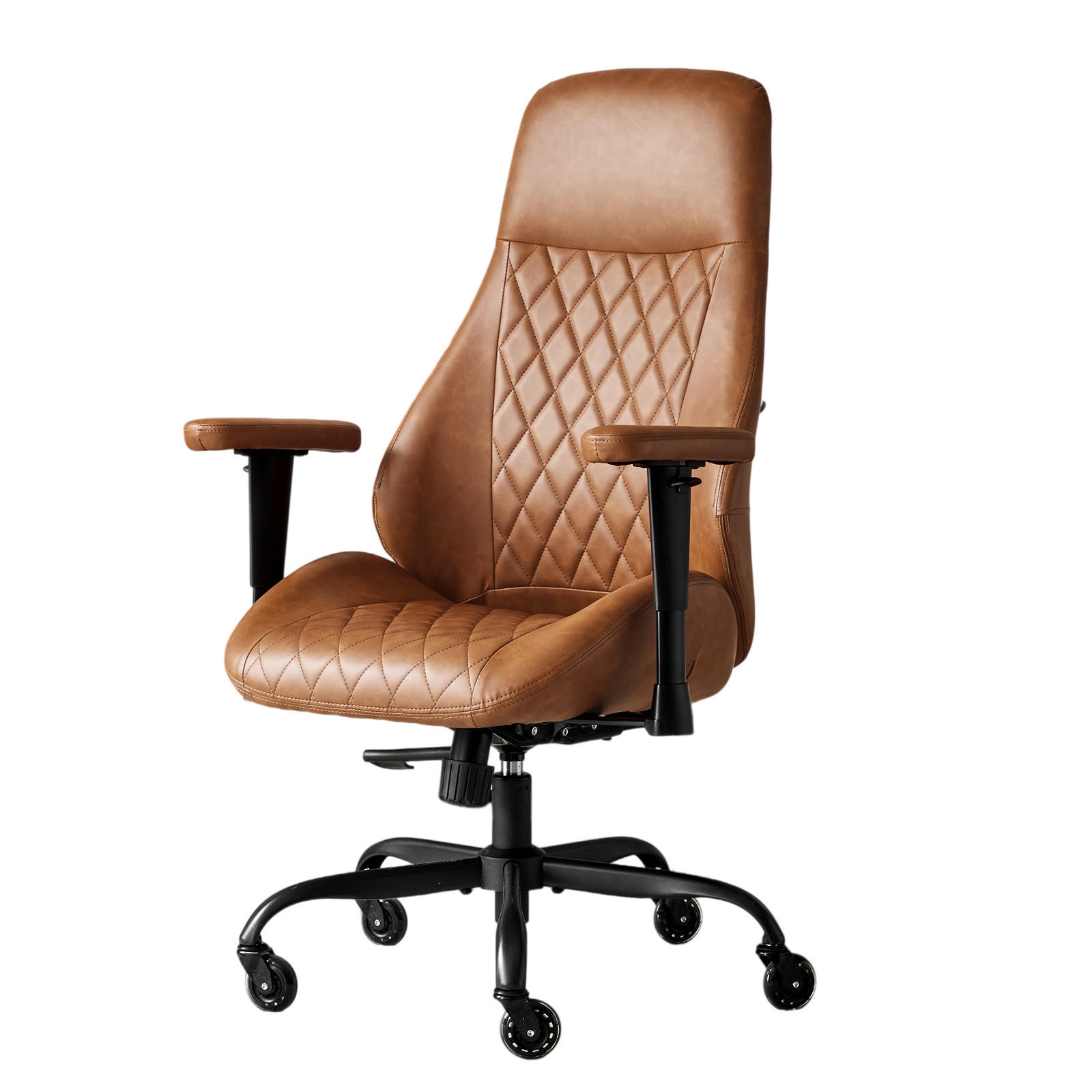 CHEFSESSEL DE-41041 mit Lendenstütze und verstellbaren Armlehnen Braun - Braun, Metall (50/117/50cm) - ComfortXL