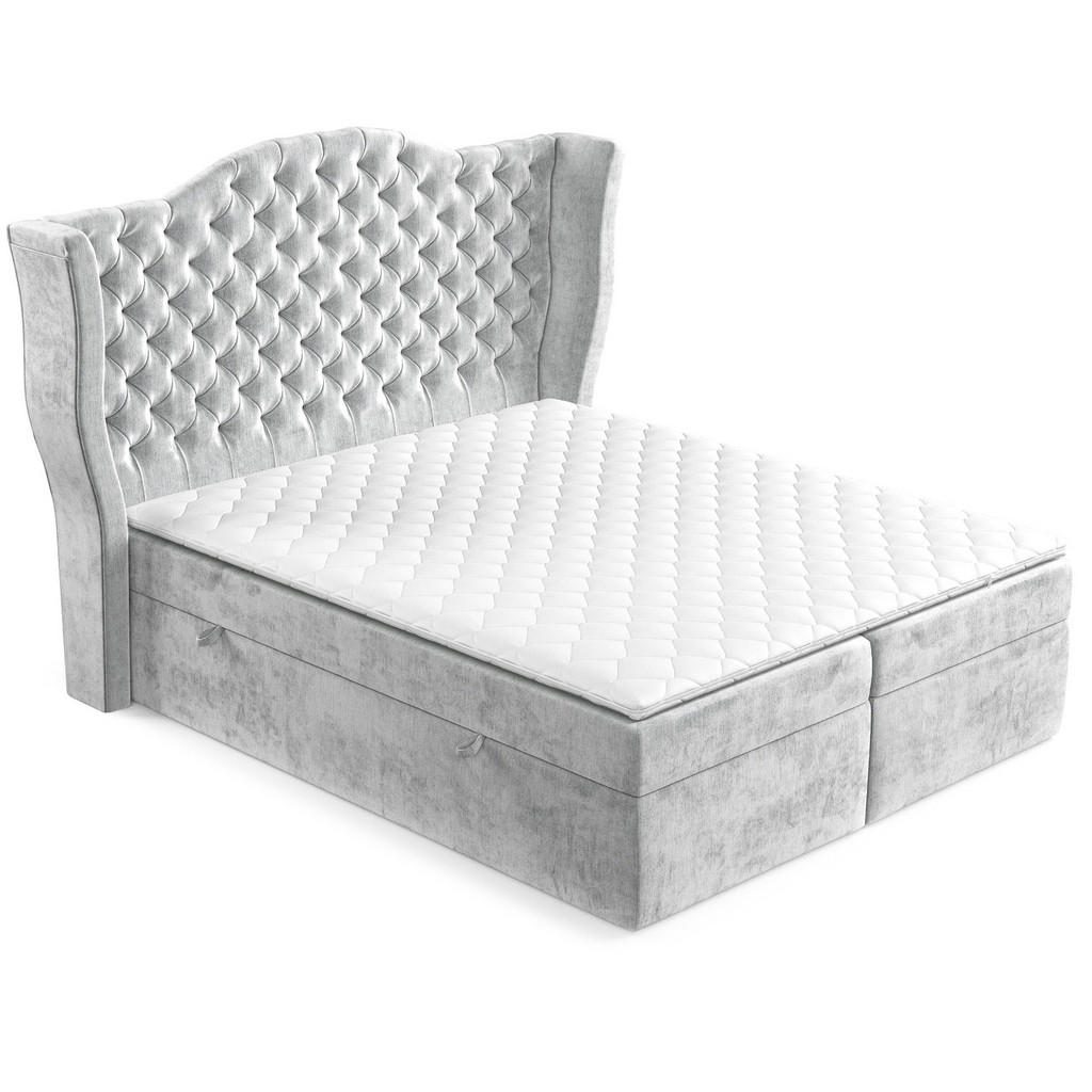 Thumbnail - Maison de Reve Boxbett, Hellgrau, Textil, H3, Höhe ca. 18 cm, 140x200 cm, Oeko-Tex® Standard 100, FSC 100%, Made in EU, ...