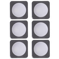 LED DECKENLEUCHTE Chrom Silber 6er Set - Silberfarben, Kunststoff (8.4/8.4/1.5cm)