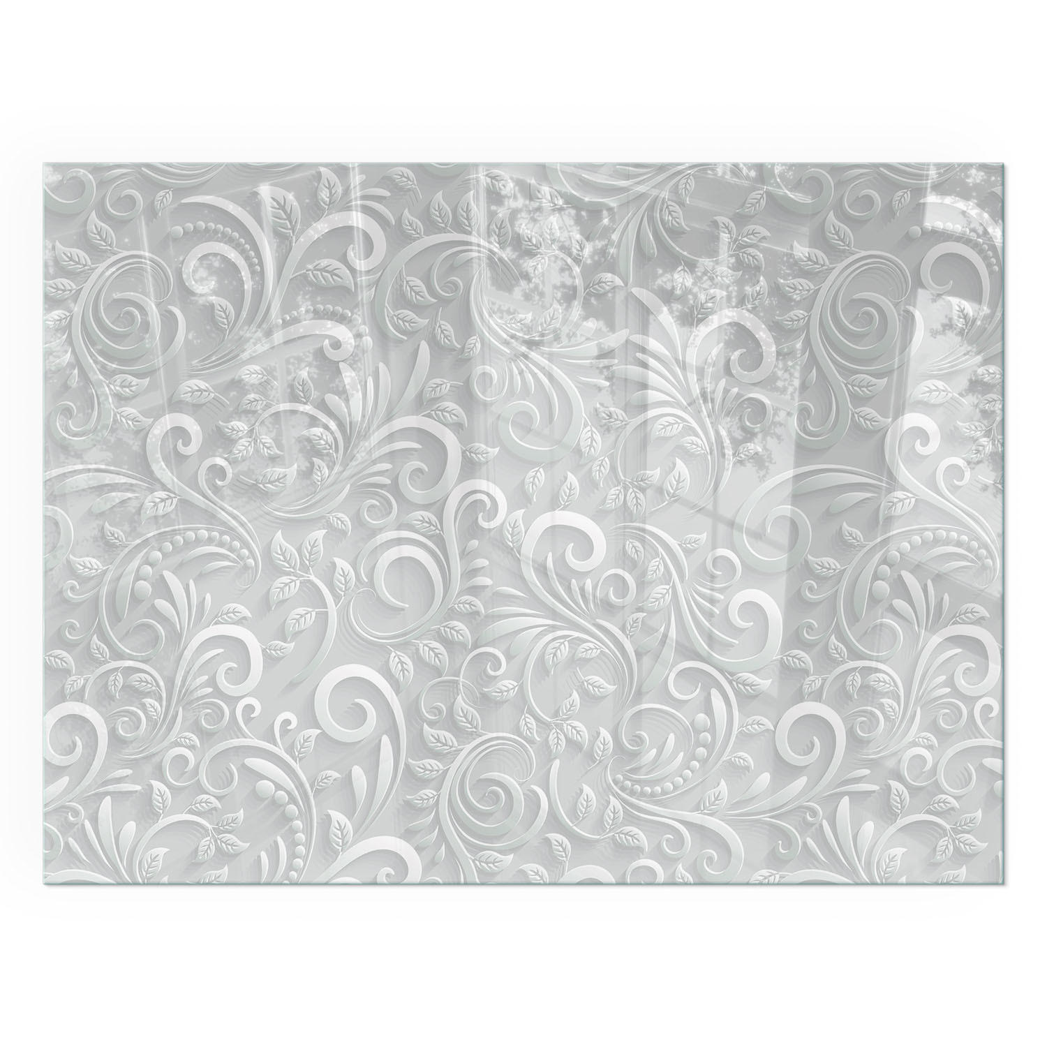 GLASPLATTE für Kamin 80x60 cm - Grau, Glas (80/60/0.4cm) - TULUP