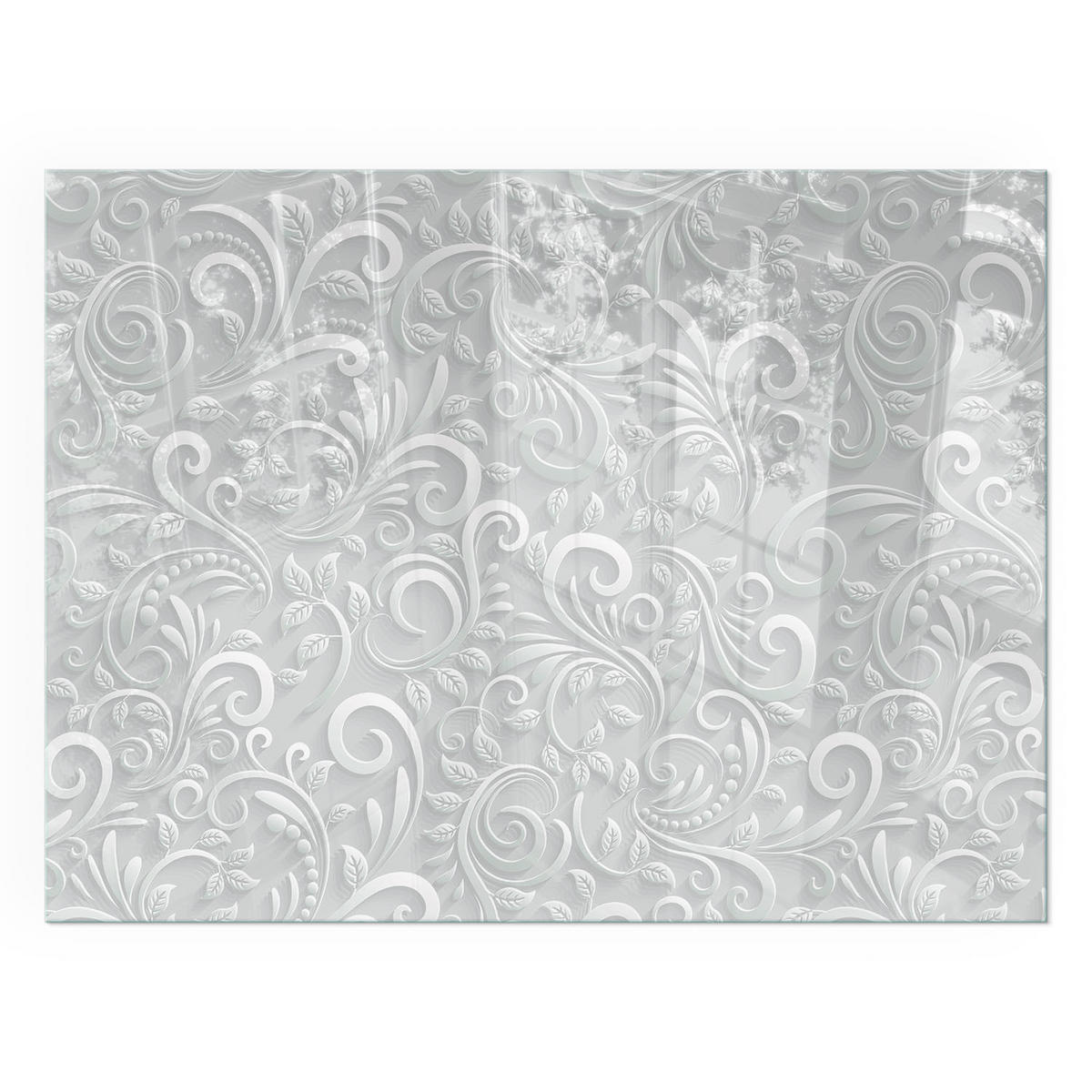 GLASPLATTE für Kamin 80x60 cm - Grau, Glas (80/60/0.4cm) - TULUP