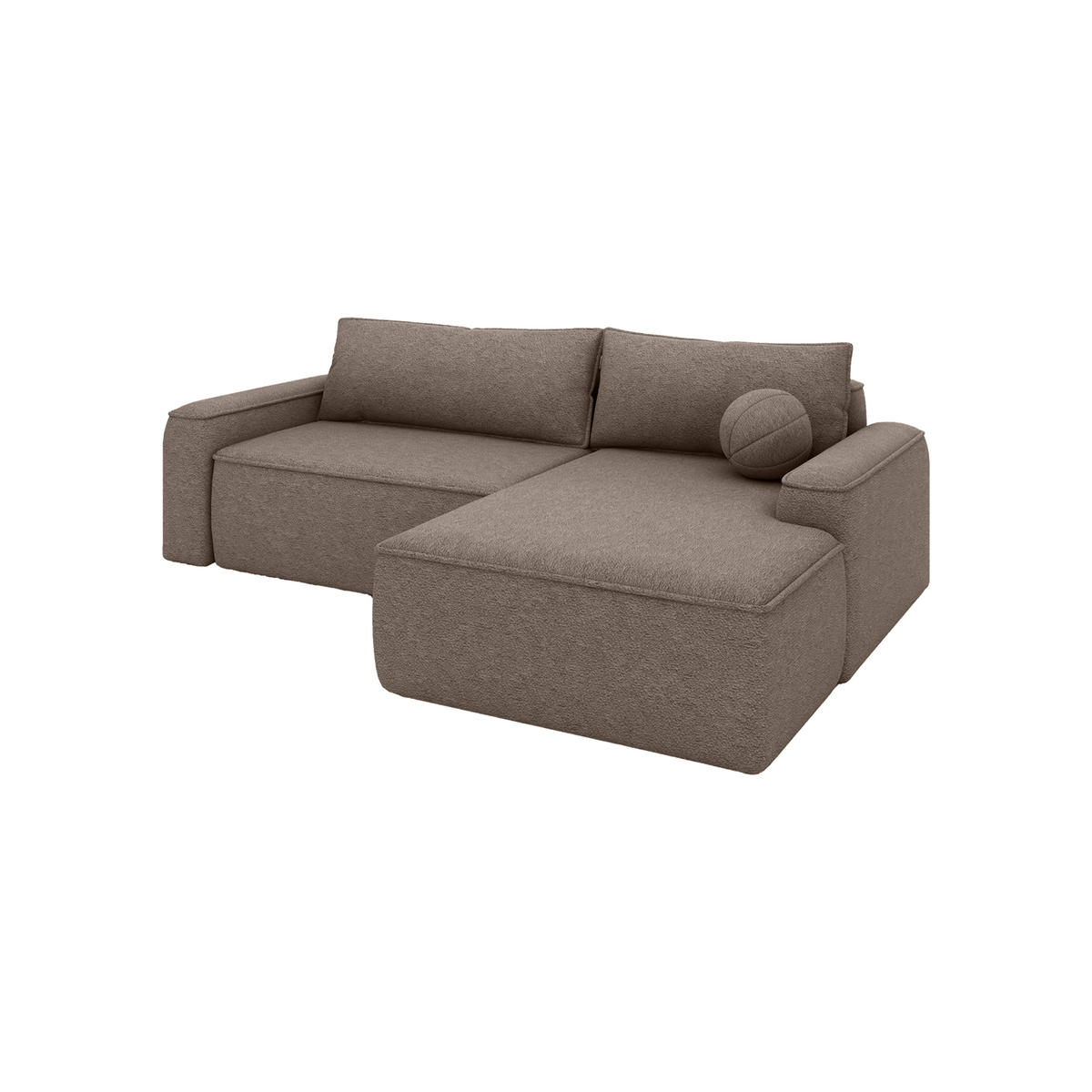 ECKSOFA OTATTI mit Schlaffunktion, Braun - Braun, Textil (245/160cm) - Fedve