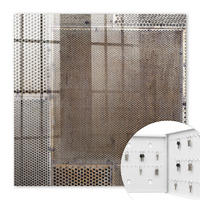 SCHLÜSSELBOX Weiß 30x30 cm – Türöffnung nach rechts - Industriemuster - Braun, Metall (30/30/5cm) - TULUP