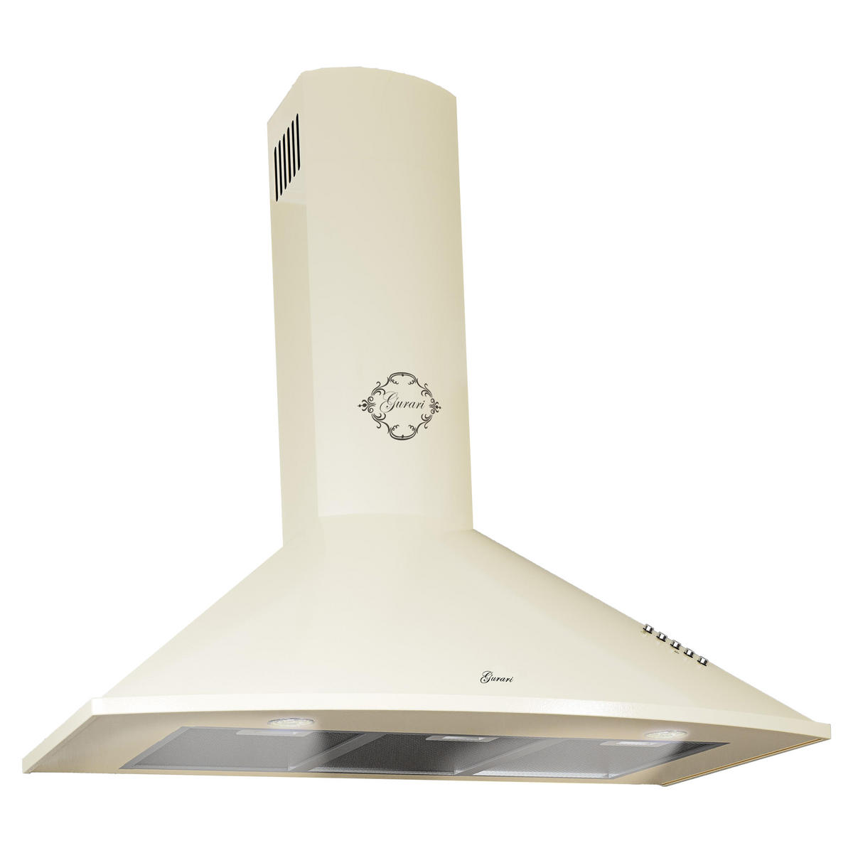 DUNSTABZUGSHAUBE GCH C 046 BG 9 N 90 cm Creme - Creme, Metall (90/117/50cm) - Gurari