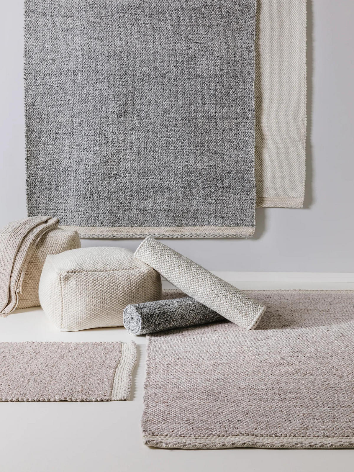 TEPPICH aus recyceltem Material Kiah Grau 160x230 cm - Grau, Textil (160/230cm) - benuta Pure