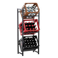 GETRÄNKESKISTENSTÄNDER Lenny - 3er Set - schwarz - Schwarz, Metall (47/31/116cm) - TPFLiving