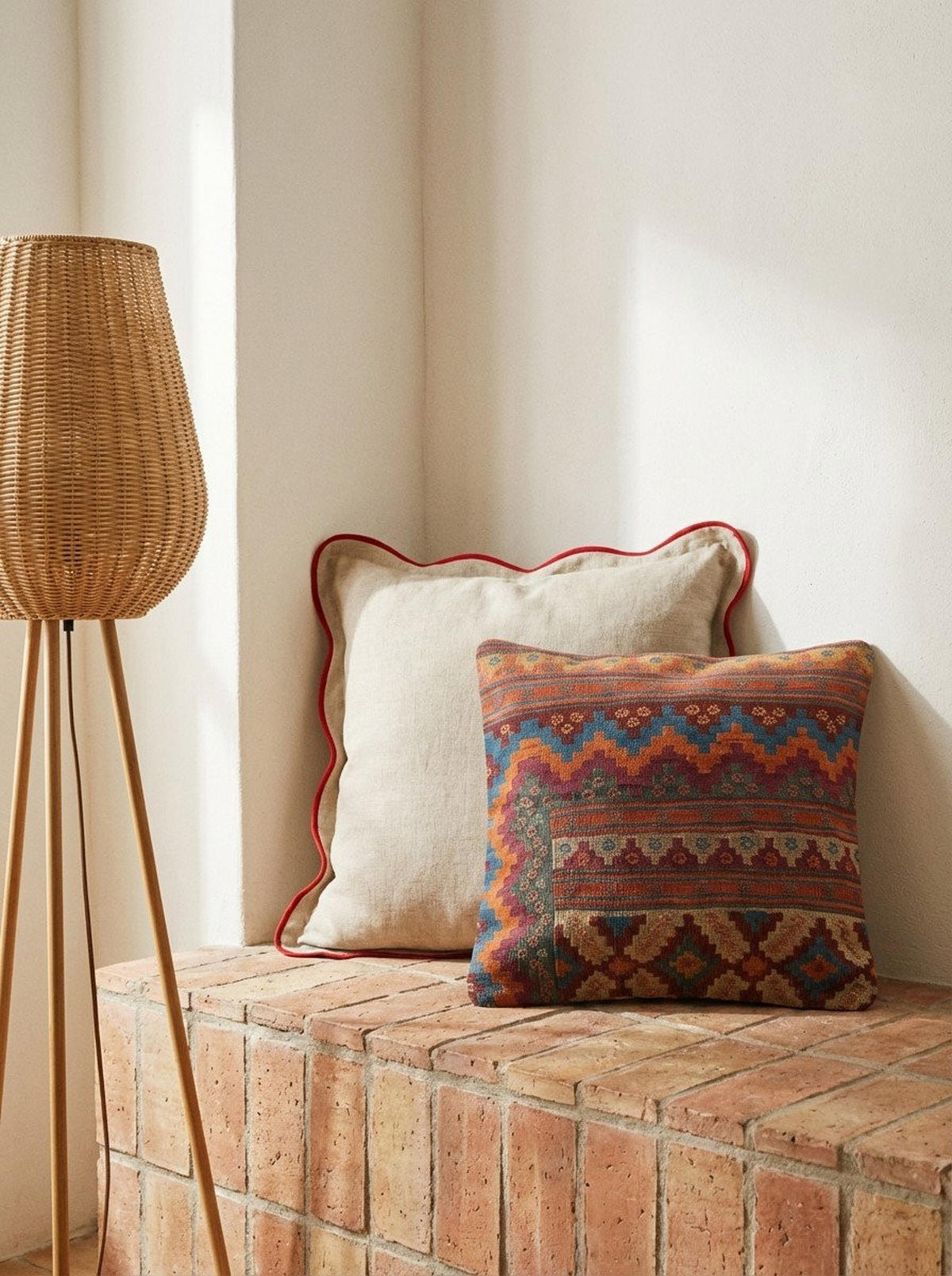 KELIM-KISSEN Mehrfarbig 65/65 cm Schurwolle - Multicolor, Textil (65/65cm) - Looma