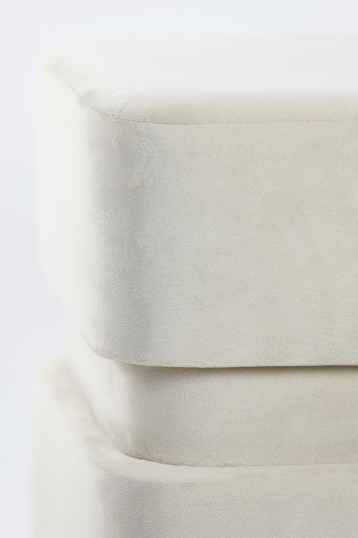 SITZPOUF Piazza Braun 40/40/42,5 cm - Beige, Textil (40/42.5/40cm) - Light & Living