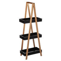 BADREGAL Bambus 30/20/82 cm - Schwarz, Holzwerkstoff (20/82/30cm) - 5five Simply Smart