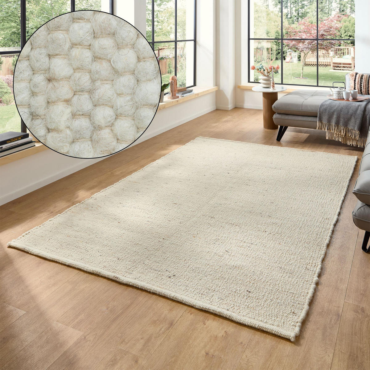 HANDWEBTEPPICH Anden 200x250 cm - Naturfarben, Textil (200/250cm) - Rug and Roll