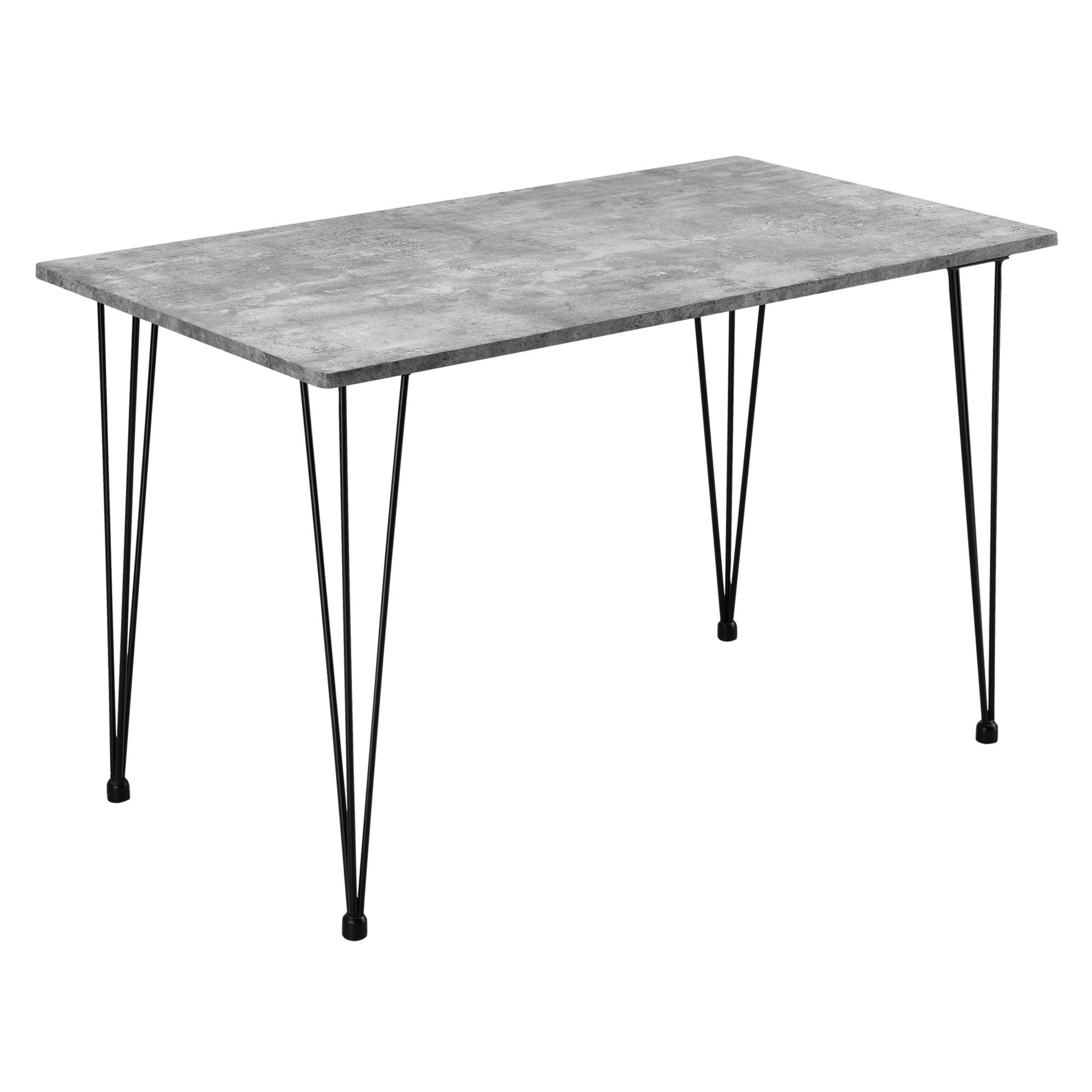 ESSTISCH Kiel - Grau, Holzwerkstoff/Metall (70/120/75cm) - [en.casa]