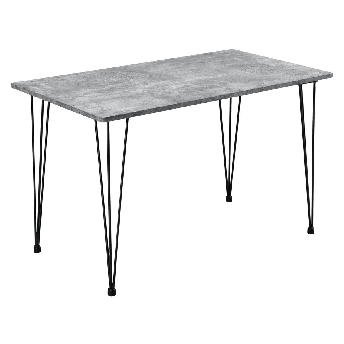 ESSTISCH Kiel - Grau, Holzwerkstoff/Metall (70/120/75cm) - [en.casa]