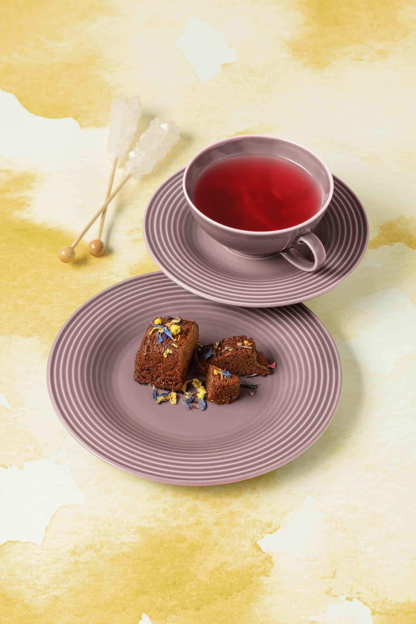 BROTTELLER Beat Color Glaze Altrosa ø 17 cm 6er Set - Dunkelrosa, Keramik (17cm) - Seltmann Weiden