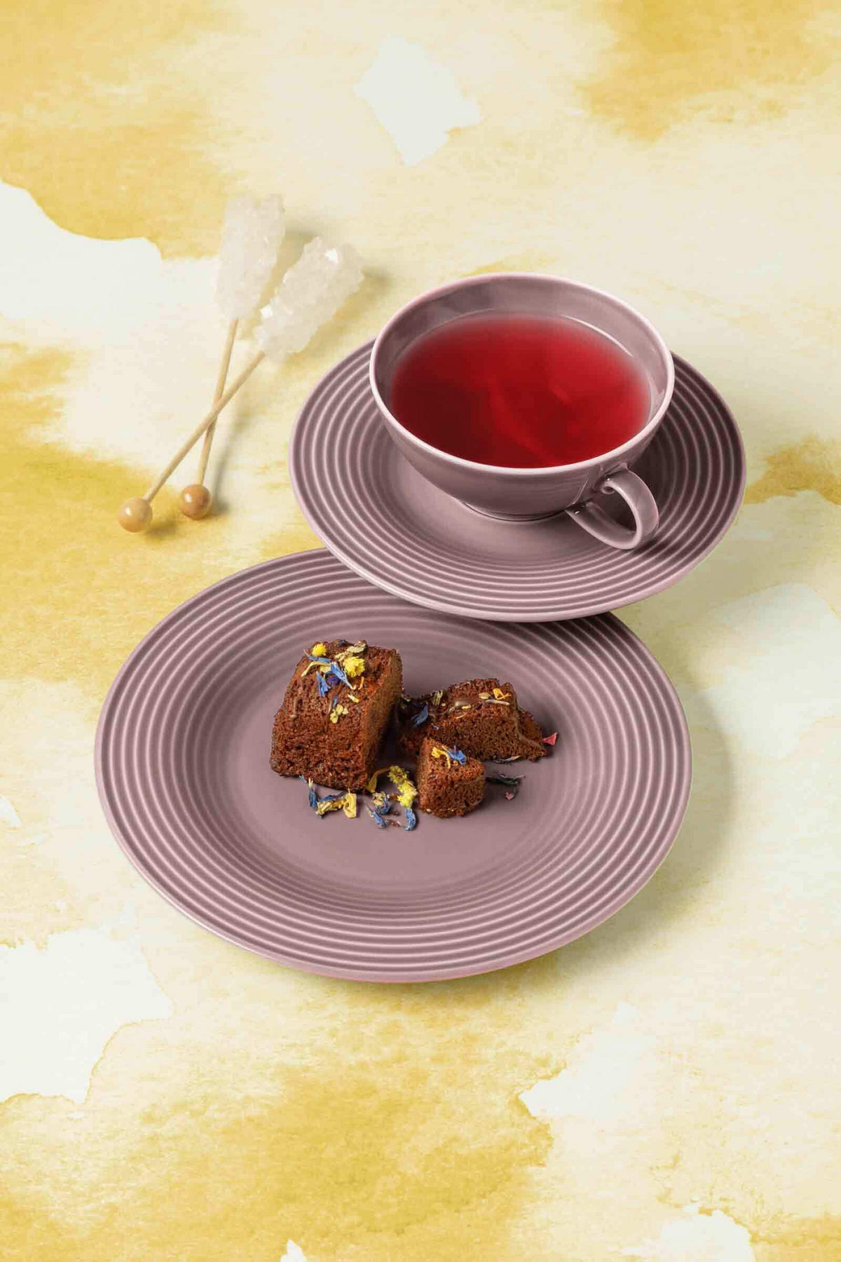 BROTTELLER Beat Color Glaze Altrosa ø 17 cm 6er Set - Dunkelrosa, Keramik (17cm) - Seltmann Weiden