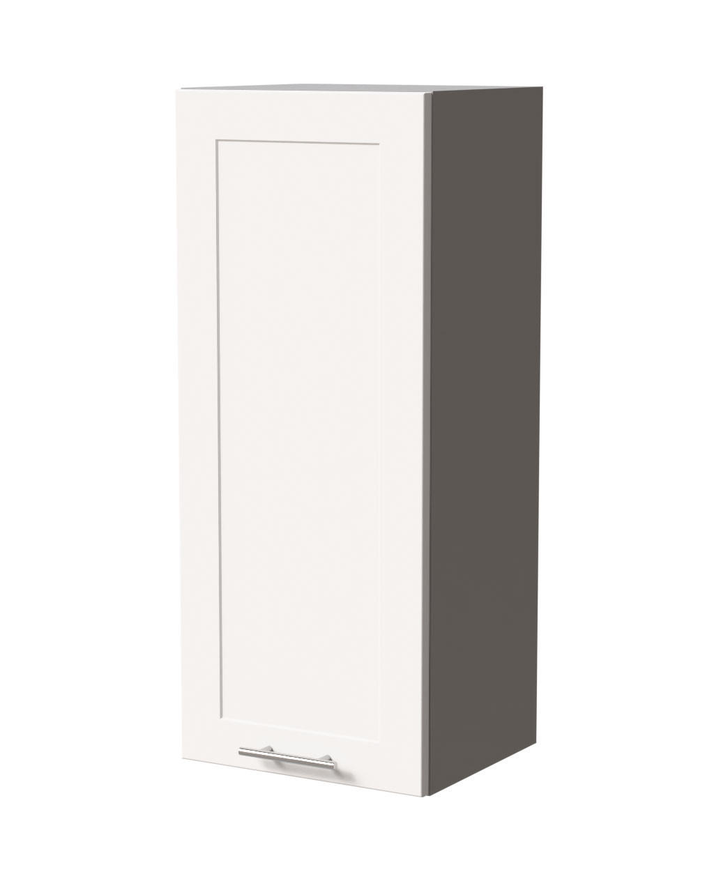 HÄNGESCHRANK Oslo W4/40 Grau / Weiß Matt 40 / 32,5 / 96cm - Weiß/Grau, Holz/Holzwerkstoff (40/96/32.5cm) - Feldmann-Wohnen