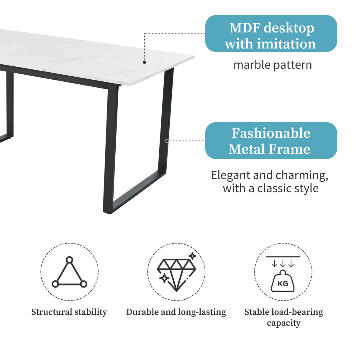 ESSTISCH 140/80/75 cm Weiß aus MDF mit Ausziehfunktion - Weiß, Holzwerkstoff (180/80/75cm) - OKMYHOME