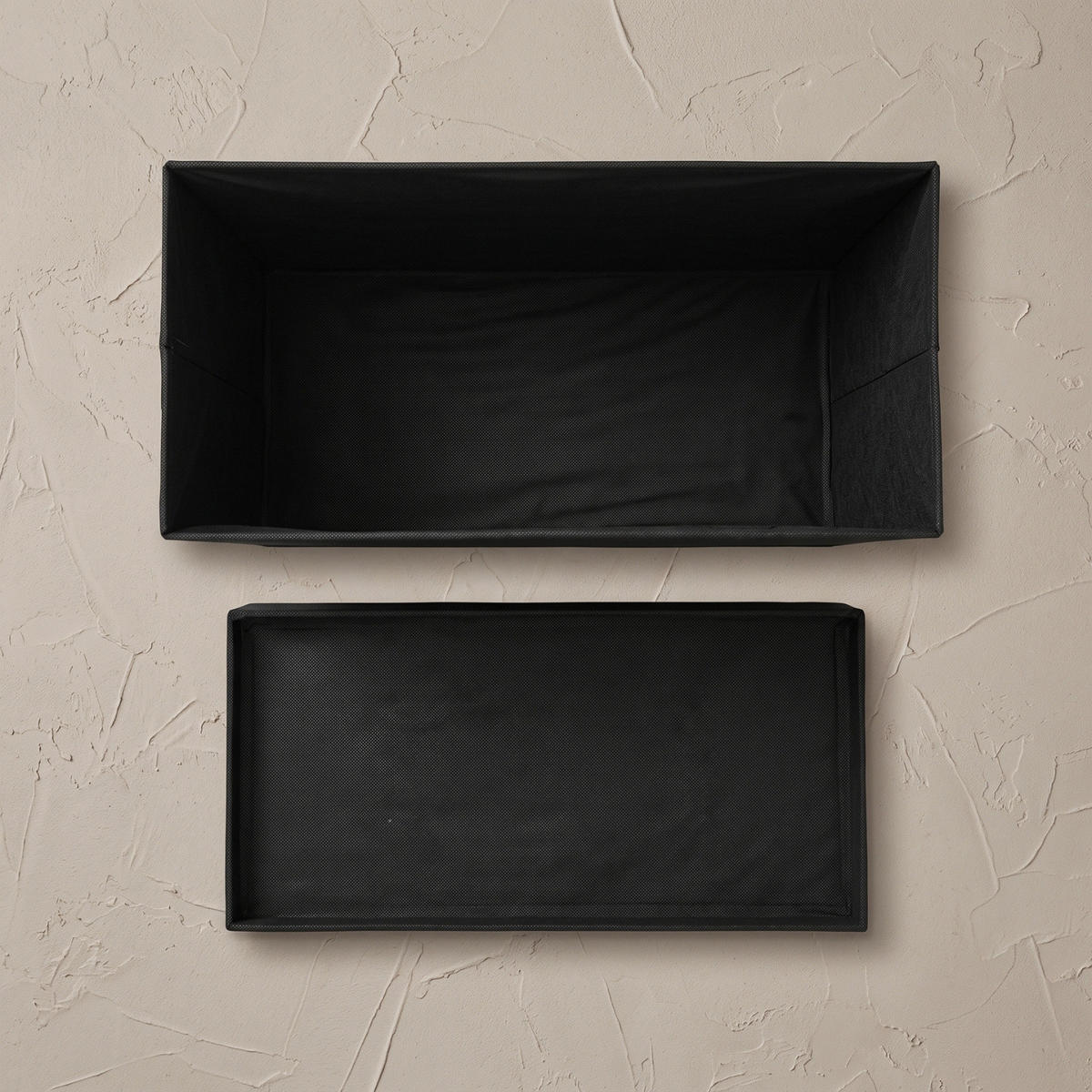 SITZPOUF mit Stauraum 76/38/38 cm - Schwarz, Textil (38/38/76cm) - SCENA LIVING