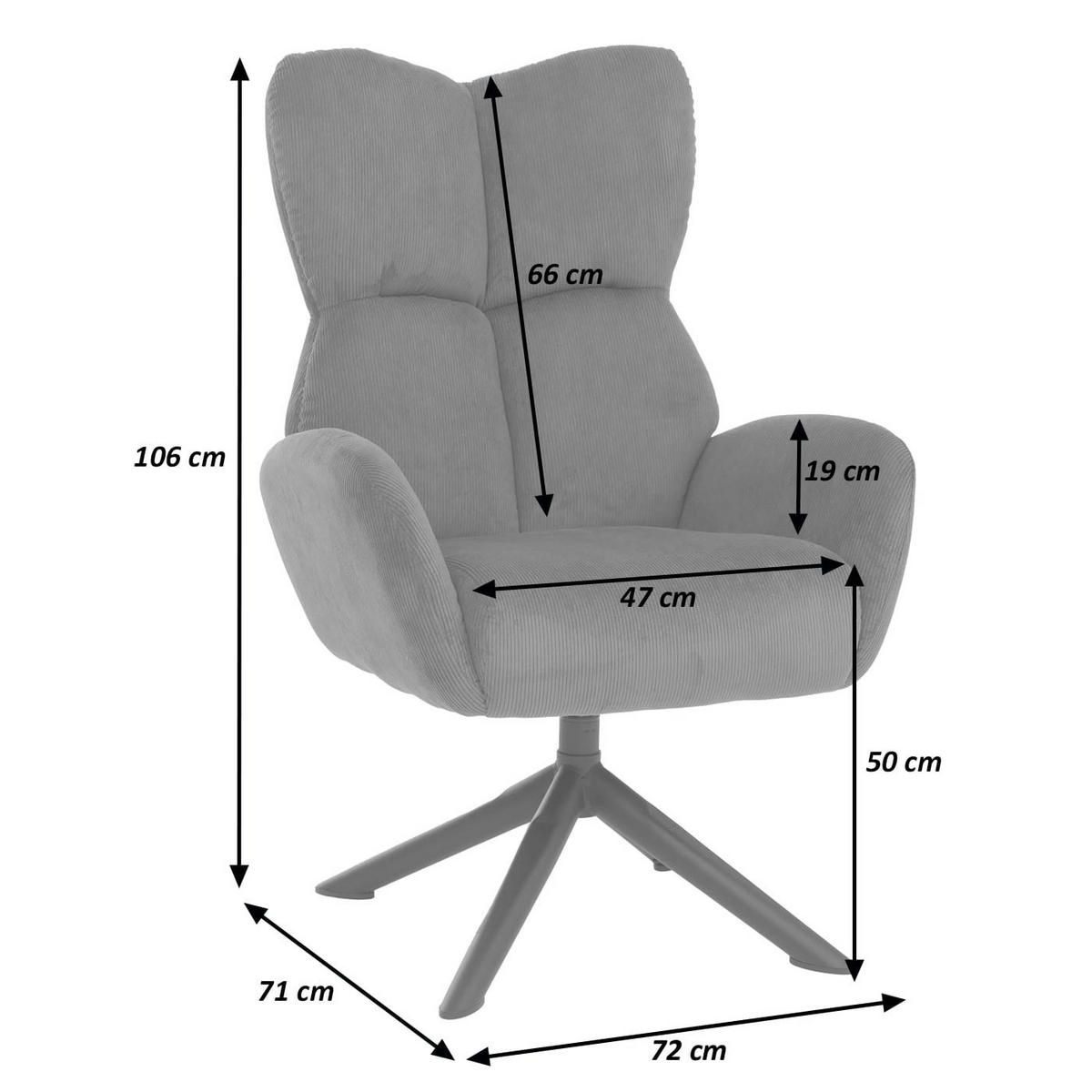 LOUNGESESSEL Dunkelbraun - Dunkelbraun, Textil (72/106/71cm) - MCW