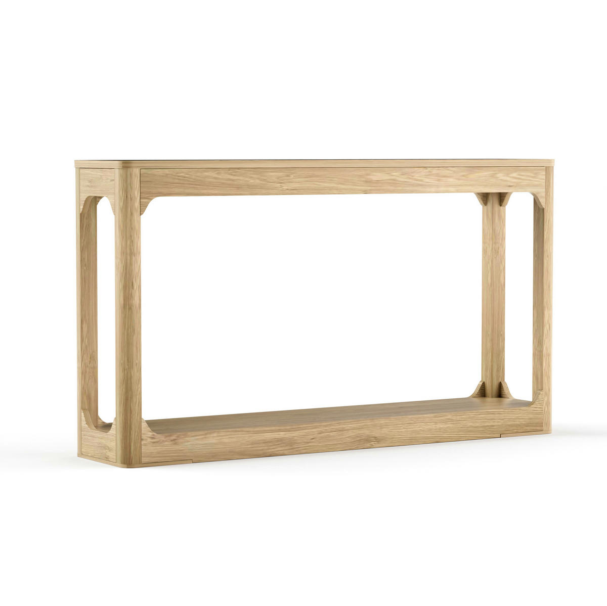 KONSOLENTISCH aus MDF 140x30x79 cm naturfarben mit 2 offenen Ablagen - Naturfarben, Holzwerkstoff (140/30/79cm) - IVMEU