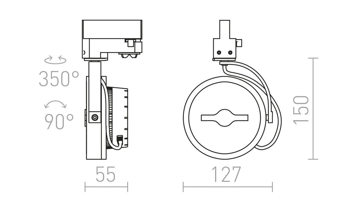 DECKENLEUCHTE KELLY LED DIMM Schwarz 12 W - Schwarz, Metall (30/30/20cm) - Rendl