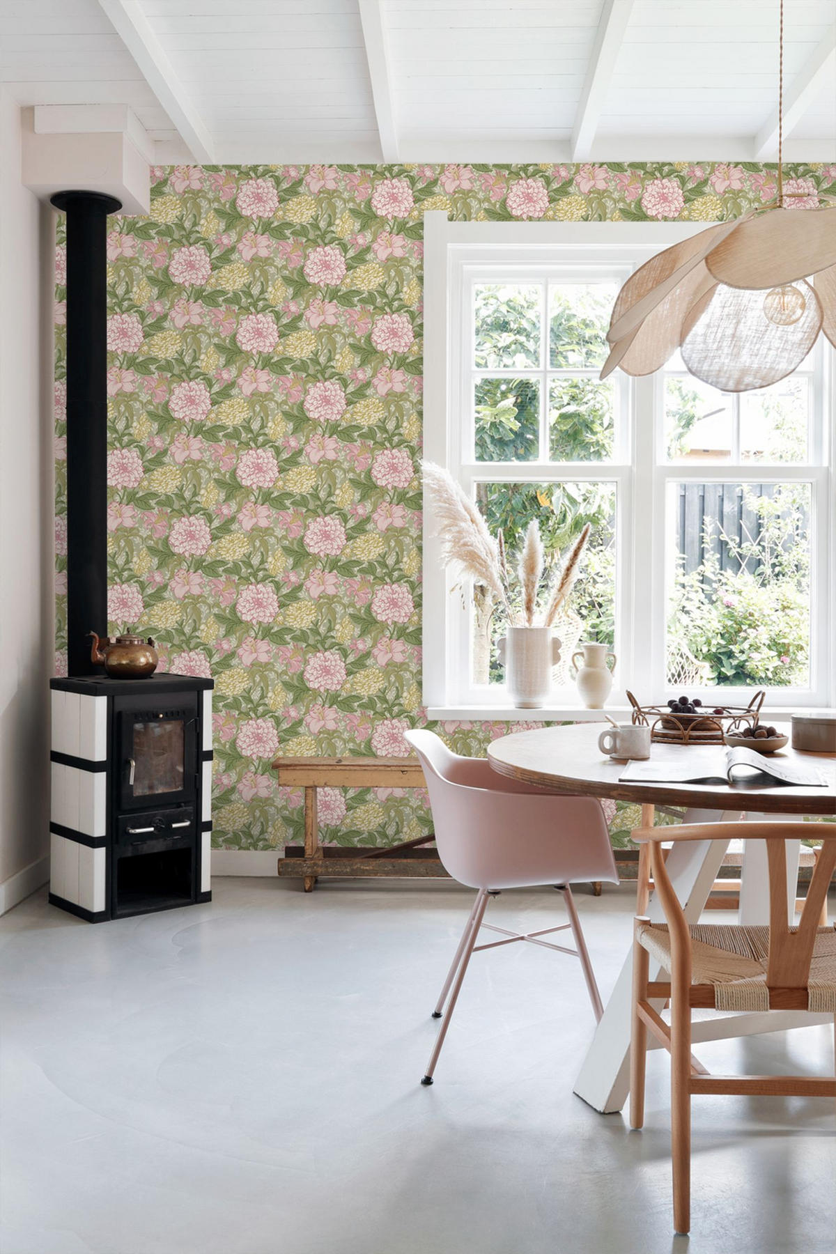 TAPETE Blumenmuster 50 x 900 cm - Lila, Papier (50/900cm) - ESTAhome