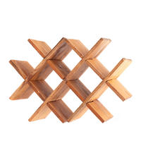 FLASCHENREGAL Stuck 52cm, Mahagoni Massivholz naturfarben - Naturfarben, Holz (52/32/19.5cm) - CREEDWOOD