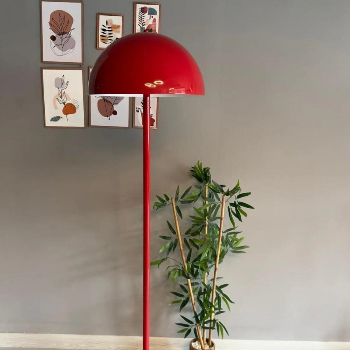 STEHLEUCHTE Gelora 170 Cm - Rot, Metall (37/37/170cm) - Bamyum