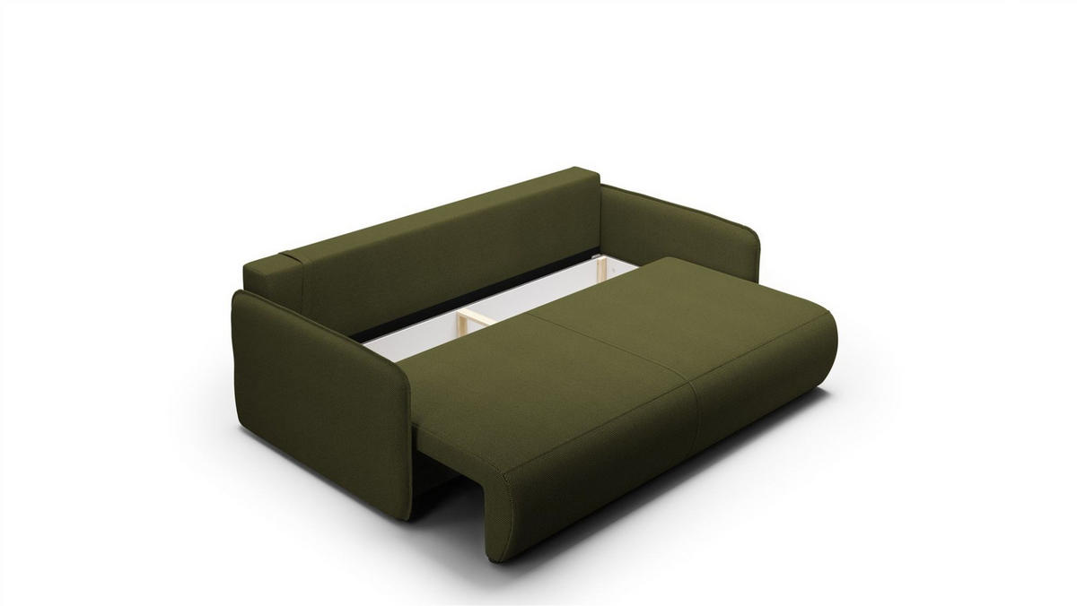 SCHLAFSOFA Calgary - Grün, Holzwerkstoff/Textil (216/86/105cm) - Fun Möbel