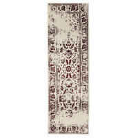 VINTAGE-LÄUFER Suki 80/240 cm - Rot/Creme, Kunststoff (80/240cm) - benuta