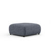 POUF S Zanzibar Marineblau Webstoff - Schwarz/Dunkelblau, Holz/Holzwerkstoff (88/37/88cm) - Maison de Reve