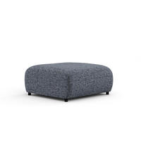 POUF S Zanzibar Marineblau Webstoff - Schwarz/Dunkelblau, Holz/Holzwerkstoff (88/37/88cm) - Maison de Reve